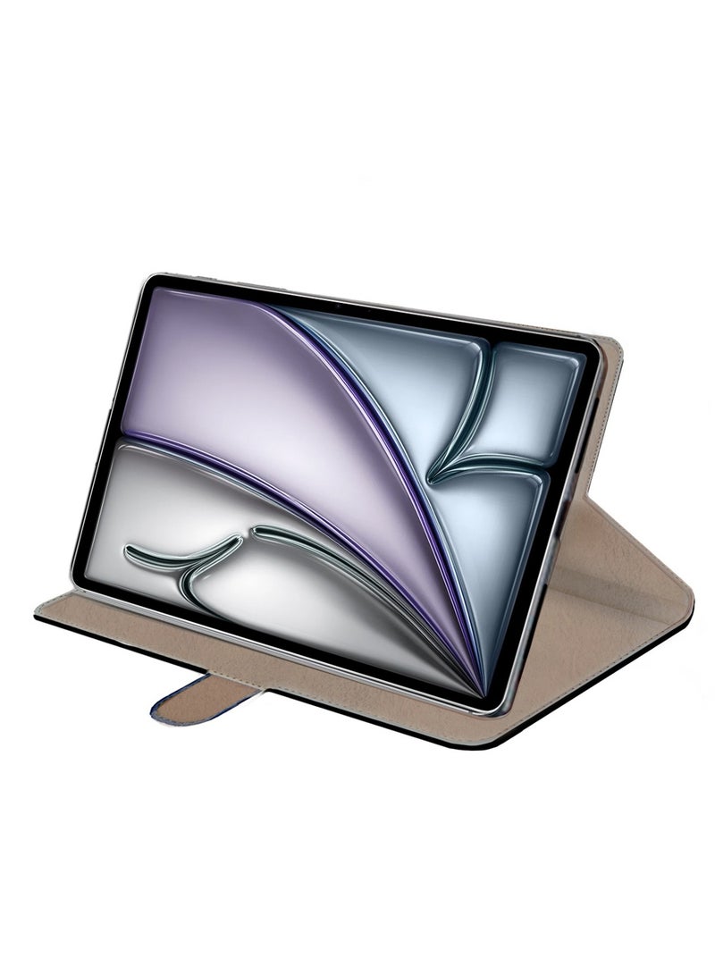 Wtech Apple iPad Air 2025 (7th Generation) M3 11 inch WTech PU Leather Magnetic Closure Flip Case Cover - Dark Brown - Image 3