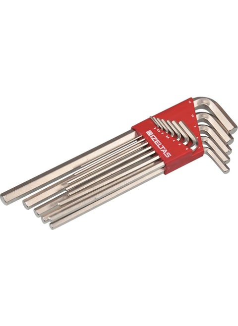 Izeltaş Allen Key Set Hexagonal Tall Length 10 Pieces