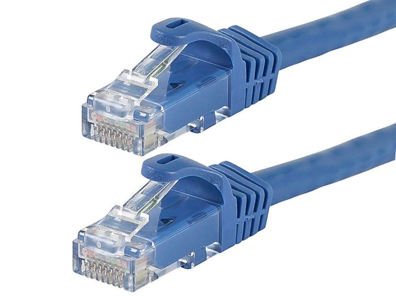 Monoprice Cat6 100ft Blue Patch Cable UTP 24AWG 550MHz Pure Bare Copper Snagless RJ45 Flexboot Series Ethernet Cable- Pack of 1 - Image 5
