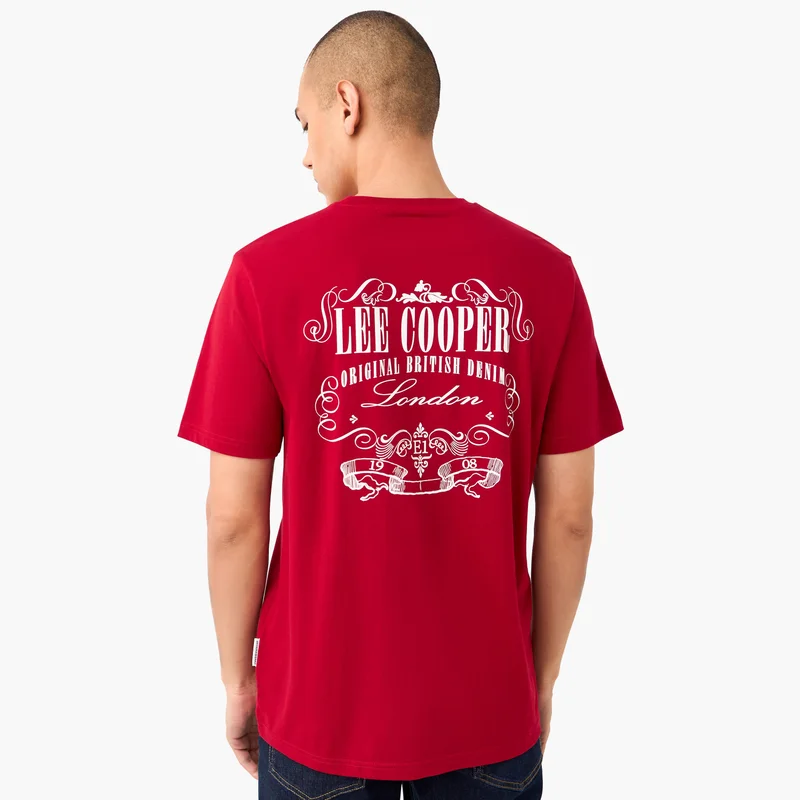 لي كوبر Lee Cooper Logo Detail Crew Neck T-shirt