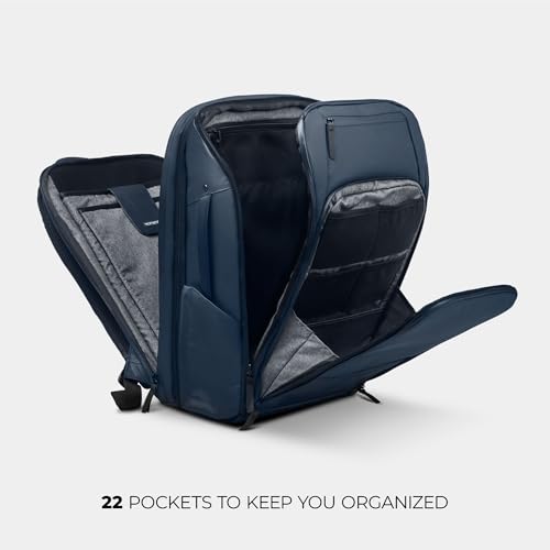 NOMATIC Travel Pack - 20L Water Resistant Laptop Bag - TSA-Ready Expandable Navy Backpack - Image 3