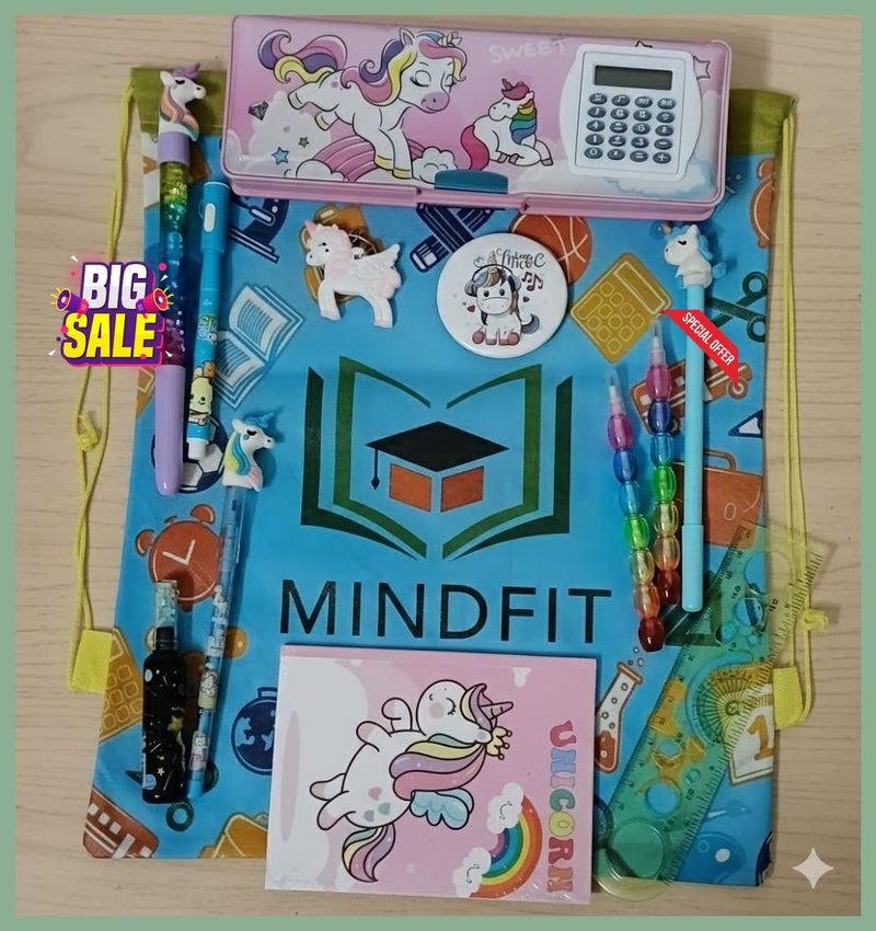 MINDFIT Magical Unicorn Stationery Set for Girls - Image 1