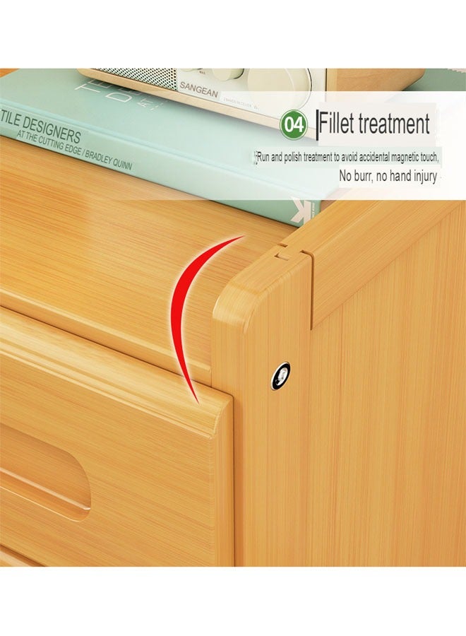 keke Multifunctional Modern Solid Wood Bedside Table with Large Coat Rack  - Image 4