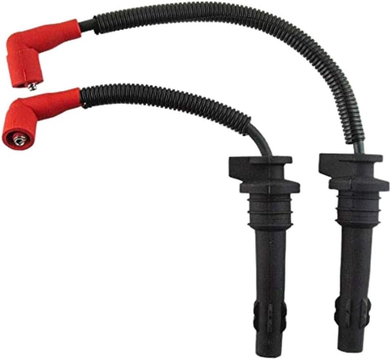 Quad Logic Ignition Coil Spark Plug Caps and Wires (Pair) – Fits Polaris RZR 900/1000, Turbo, RS1, and ACE 900 – Replacement for OEM 4014295, 4017694 - Image 1