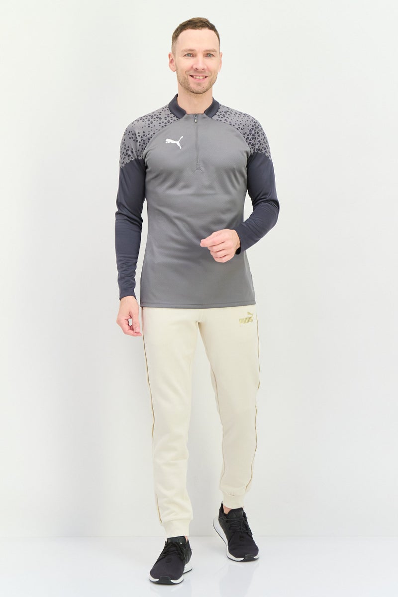 PUMA ملابس رياضية للرجال بأكمام طويلة، رمادي - Image 4