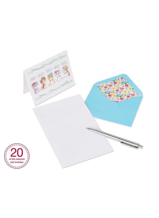 Papyrus - Thank You Cards With Envelopes Kittens (20Count) - Image 1