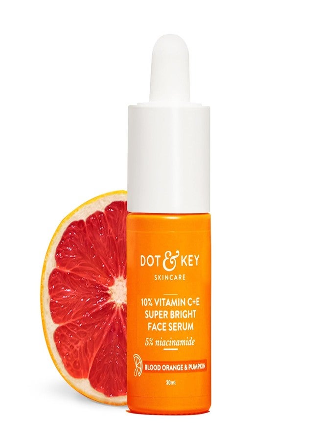 DOT & KEY 10% Vitamin C + E Serum with 5% Niacinamide,for Glowing Skin,Fades Dark Spots & Hyperpigmentation,Infused with Blood Orange & Pumpkin,Targets Dull & Uneven Skin,For All Skin Types,30ml - Image 1