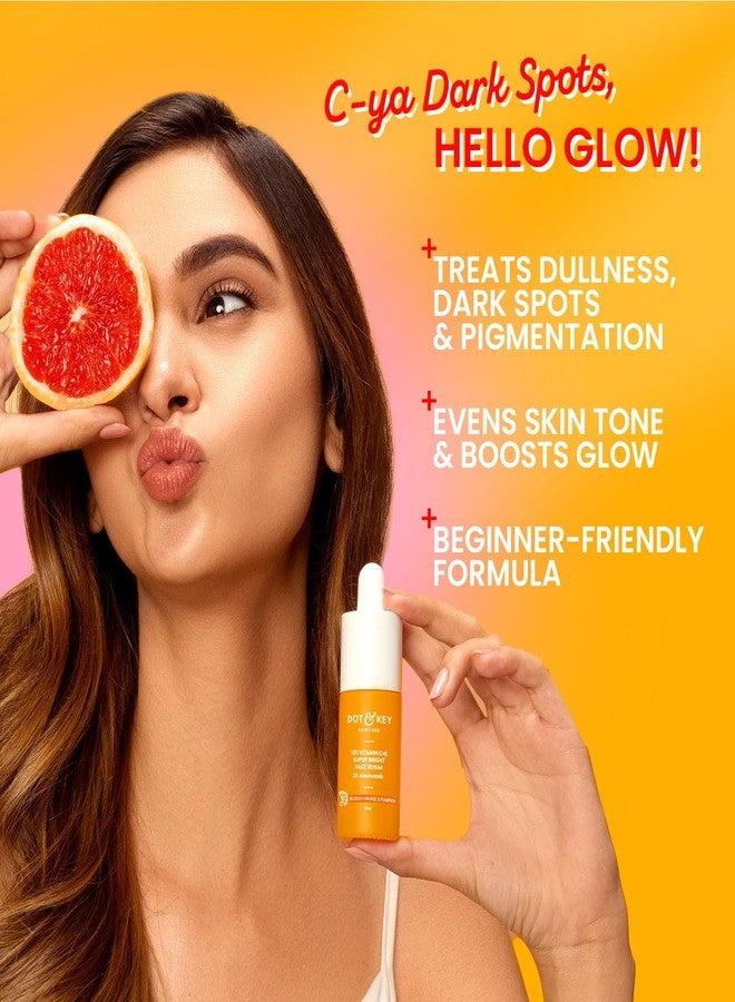 DOT & KEY 10% Vitamin C + E Serum with 5% Niacinamide,for Glowing Skin,Fades Dark Spots & Hyperpigmentation,Infused with Blood Orange & Pumpkin,Targets Dull & Uneven Skin,For All Skin Types,30ml - Image 4