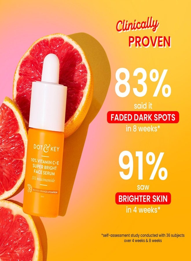 DOT & KEY 10% Vitamin C + E Serum with 5% Niacinamide,for Glowing Skin,Fades Dark Spots & Hyperpigmentation,Infused with Blood Orange & Pumpkin,Targets Dull & Uneven Skin,For All Skin Types,30ml - Image 5