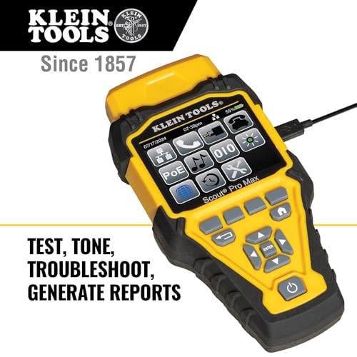 Klein Tools VDV501770 Cable Tester Set Scout Pro Max Ethernet CoaxVideo Phone RJ11RJ12RJ45 FConnector Cables TestnMap Remotes - Image 3