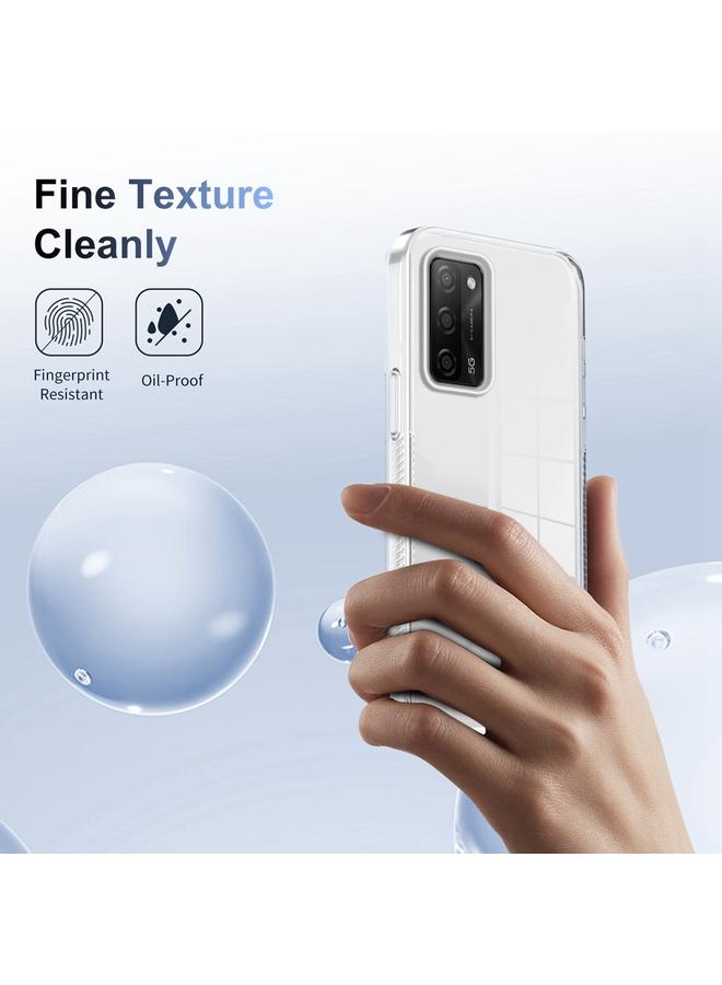 S-TOP Case For OPPO A55 5G Anti-slip Clear Acrylic Hybrid TPU Phone Case - Image 5