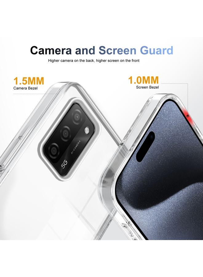 S-TOP Case For OPPO A55 5G Anti-slip Clear Acrylic Hybrid TPU Phone Case - Image 2