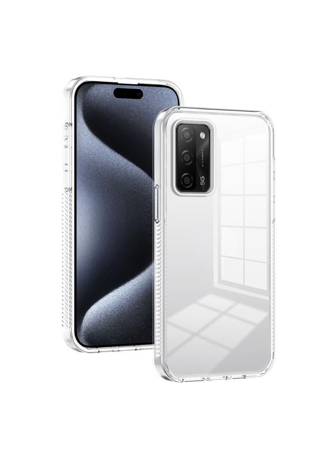 S-TOP Case For OPPO A55 5G Anti-slip Clear Acrylic Hybrid TPU Phone Case - Image 1