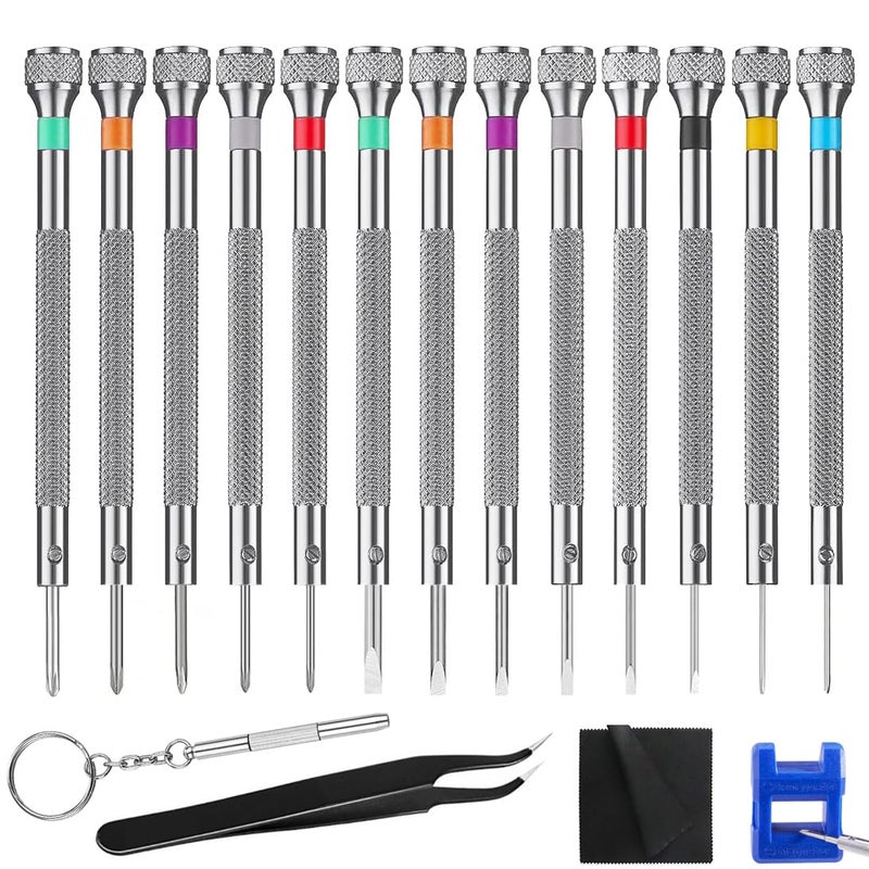 BEBEEPOO 13Pcs Professional Watch Screwdriver Set  Bebeepoo Micro Precision Screwdriver Set Micro Precision Eyeglasses Repair Set  0.6-2.0Mm  Jewelry Work Computer Phone Small Tools - Image 1
