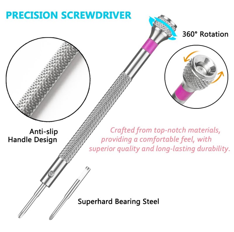BEBEEPOO 13Pcs Professional Watch Screwdriver Set  Bebeepoo Micro Precision Screwdriver Set Micro Precision Eyeglasses Repair Set  0.6-2.0Mm  Jewelry Work Computer Phone Small Tools - Image 2