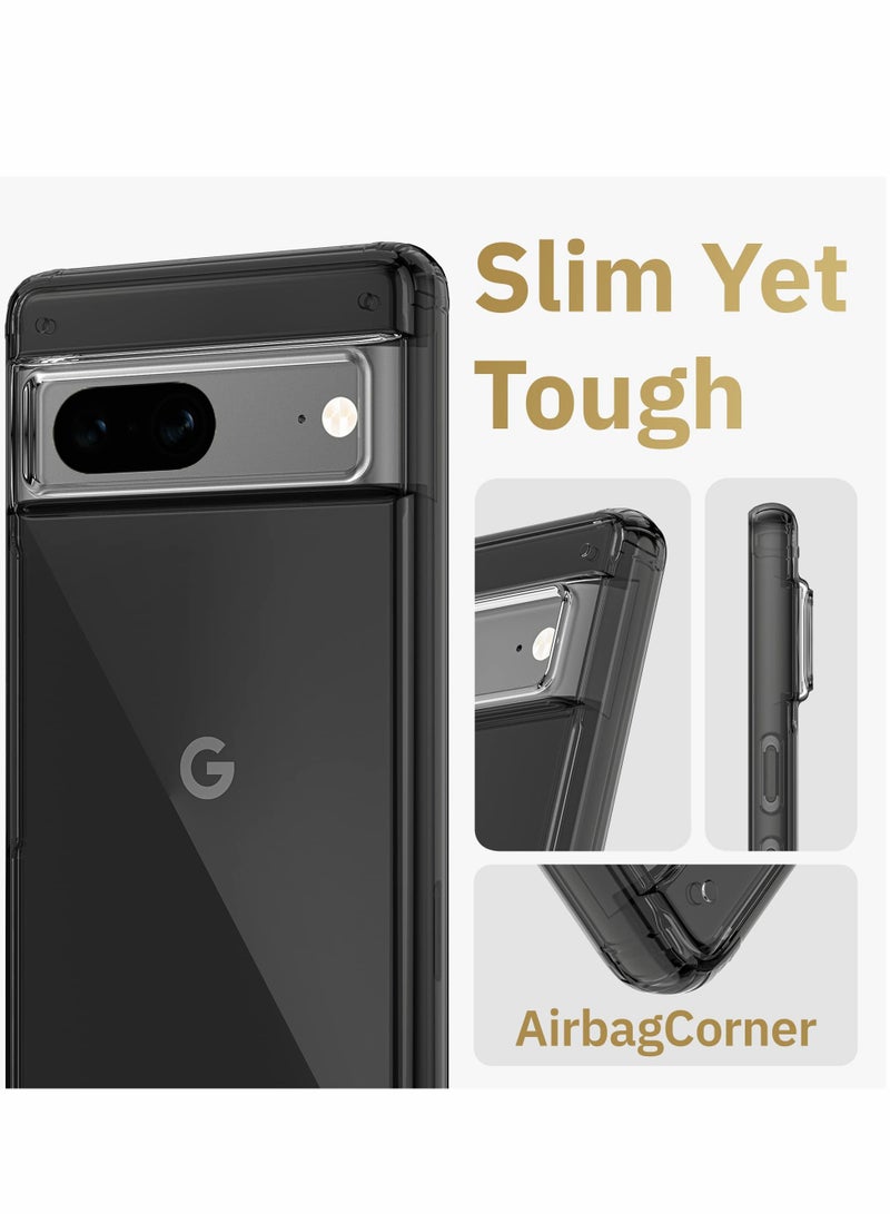 KASTWAVE Black Crystal Clear for Pixel 7 Case, Ultra Slim Black Crystal Clear Case [Shockproof with AirbagCorner Technology & mmWave 5G Window] for Google Pixel 7 Phone Case - Image 4