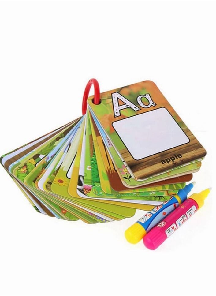 PYEBE 26 Alphabet Water Cards, Children Drawing Card for Kids Educational Toys for Travel 