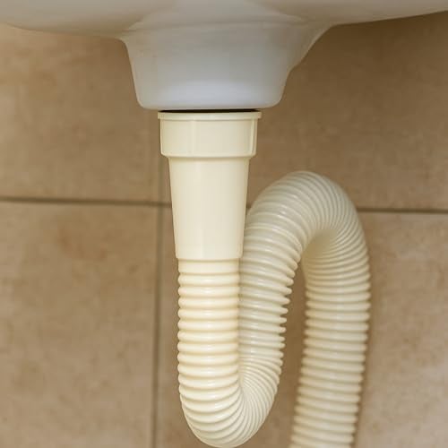 LIPKA Pack of 2 PVC Kitchen Sink Waste Pipe 30 Inches | Flexible Drainage Outlet Hose for Sink, Wash Basin, Utility Area | Anti-Clog, Leak-Proof Waste Water Pipe - Image 1