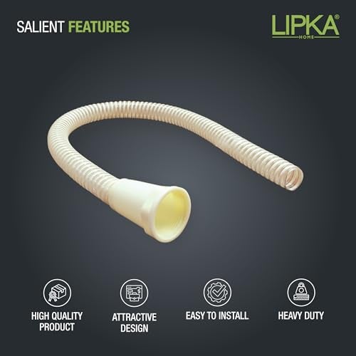 LIPKA Pack of 2 PVC Kitchen Sink Waste Pipe 30 Inches | Flexible Drainage Outlet Hose for Sink, Wash Basin, Utility Area | Anti-Clog, Leak-Proof Waste Water Pipe - Image 4