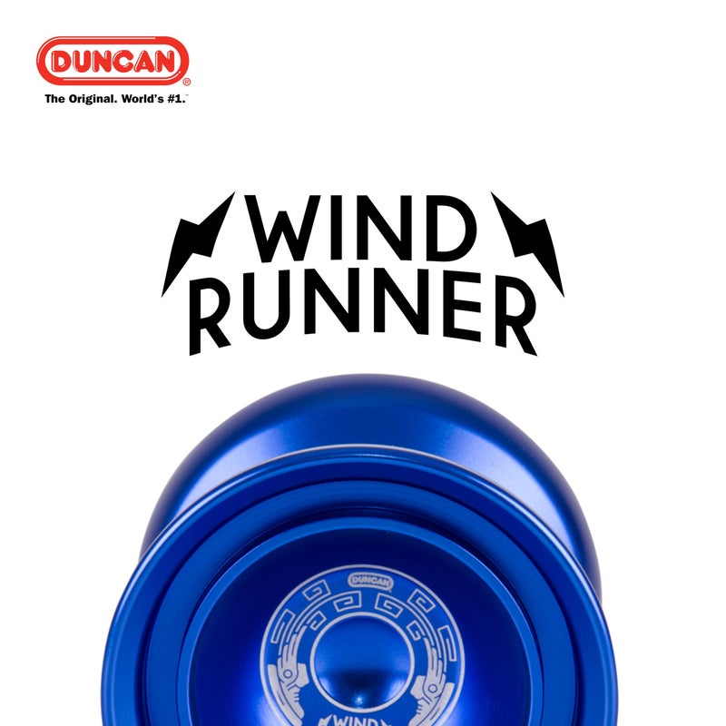 Duncan Toys Windrunner YoYo Blue  Unresponsive Pro Level Aluminum YoYo with Double Rim Concave Bearing SG Sticker Response - Image 3