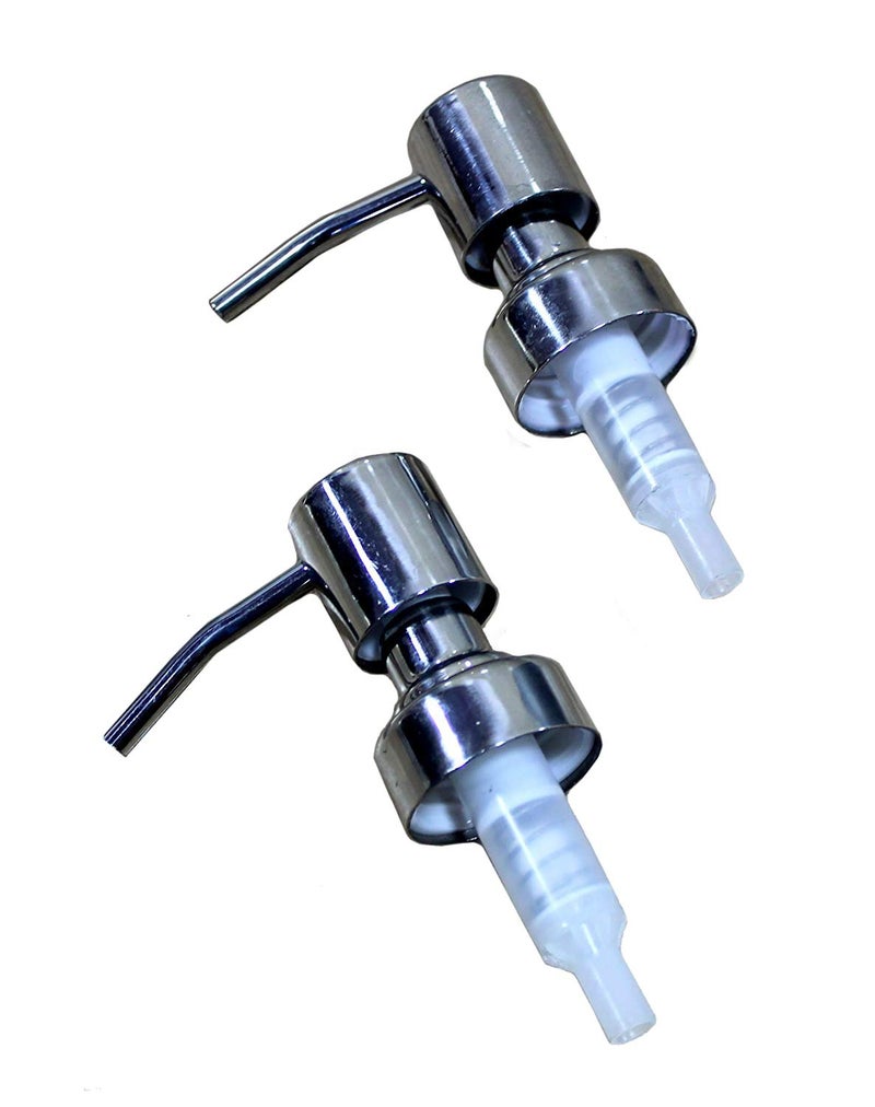 KLEO Stainless Steel Liquid Soap Dispenser Replacement Pump | Soap Pump | Lotion Pump - Pack of 2 - Image 1