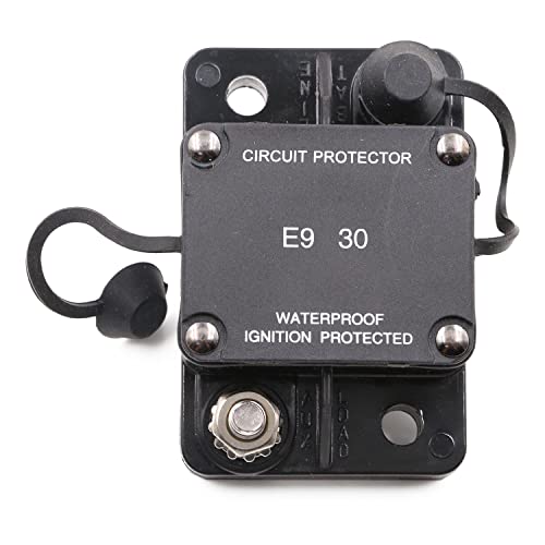 T Tocas 30A Automotive Circuit Breaker Auto Reset No Switch Button 12V32V DC IP67 - Image 1