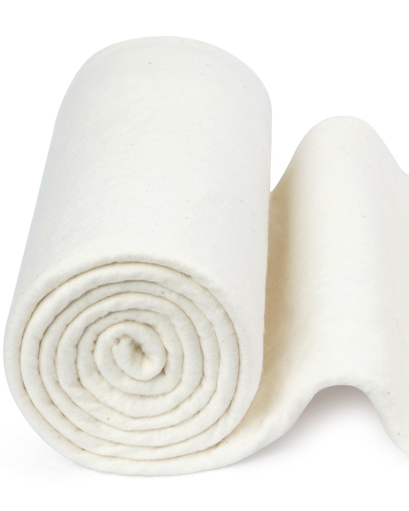 FIVEIZERO 100% Natural Cotton Quilt Battingâ€“47Inchesx2Yards Large Lightweight Batting Fabric,Quilting Batting by The Yard for Sewing,Crafts,Potholders,Backing,Wadding,Twin & King Size Quilt Projects - Image 1