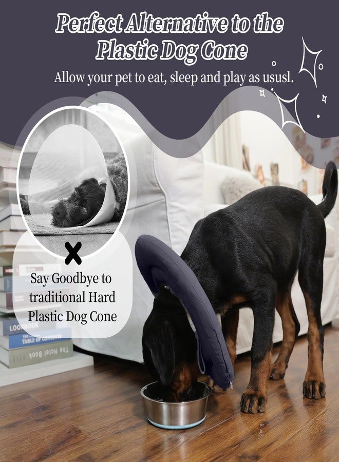 IDOMIK Dog Recovery Collar, Waterproof Soft Dog Cone After Surgery, Comfy Protective Elizabethan Collar Alternative for Dogs Cats, Adjustable Pet Neck Donut Cone Anti-Licking Biting Wounds,Grey,S - Image 4