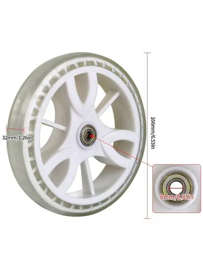 6.53 Inch PU Tire Rigid Bearing Wheels 2 Pcs Durable Smooth Ride For Carts Tool Carts - Image 3