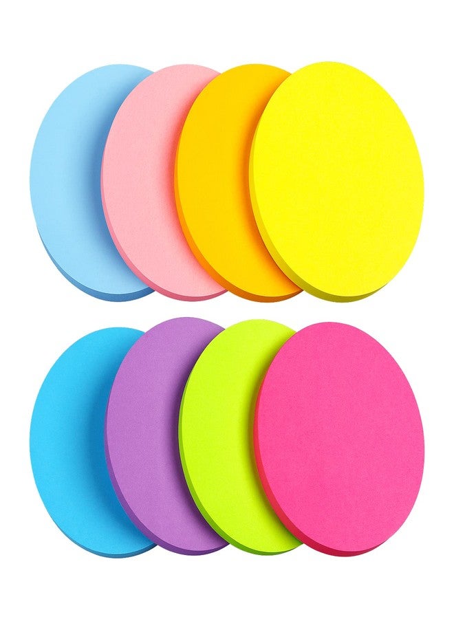 SIMONA Round Sticky Notes 8 Color Bright Colorful Sticky Pad 75 Sheets/Pad Self-Sticky Note Pads - Image 2