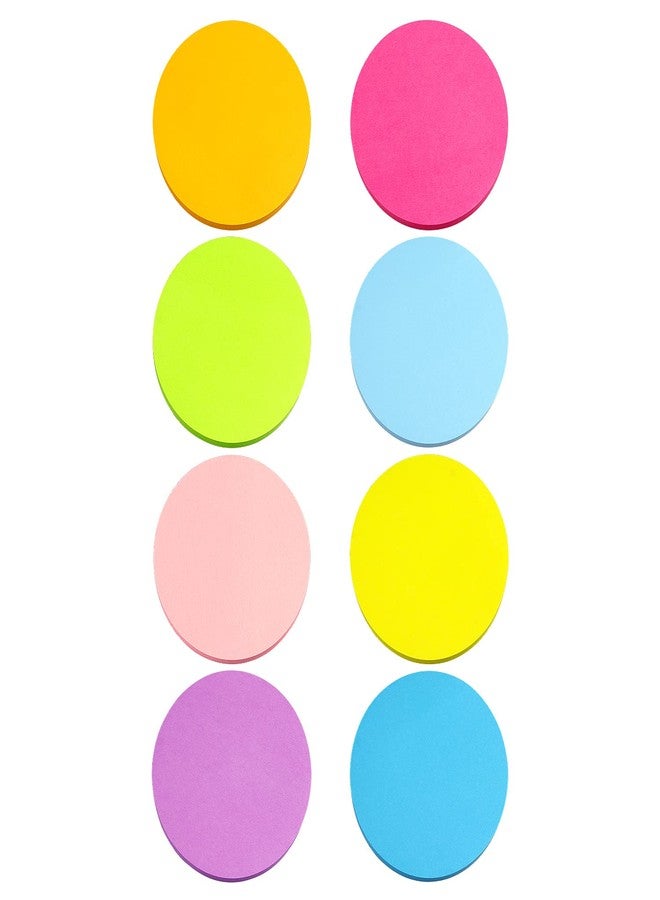 SIMONA Round Sticky Notes 8 Color Bright Colorful Sticky Pad 75 Sheets/Pad Self-Sticky Note Pads - Image 3