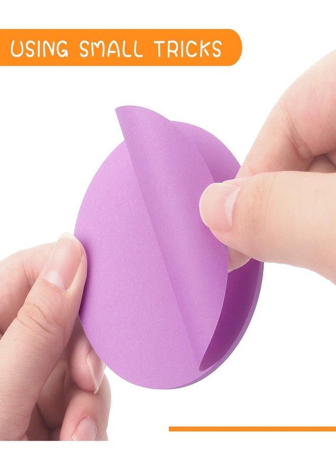 SIMONA Round Sticky Notes 8 Color Bright Colorful Sticky Pad 75 Sheets/Pad Self-Sticky Note Pads - Image 5