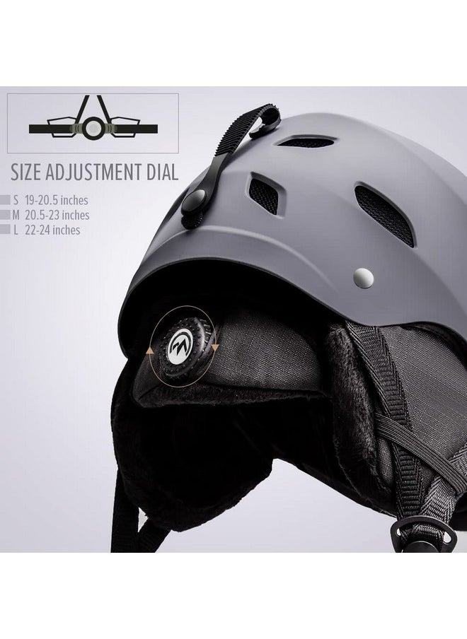 OutdoorMaster Kelvin Ski Helmet Snowboard Helmet For Men Women & Youth (Grayl)  - Image 3