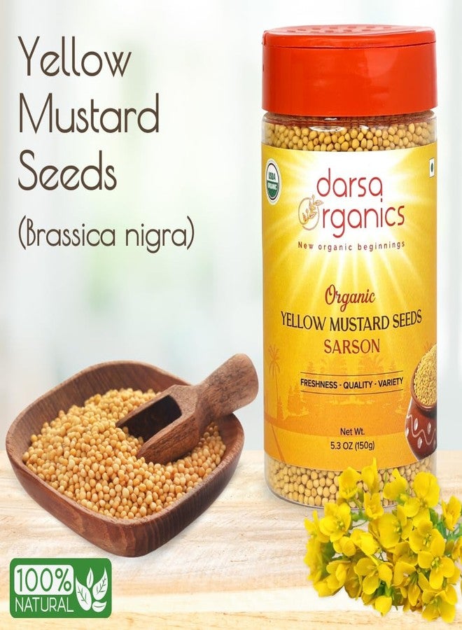 Darsa Organics Yellow Mustard Seed – 5.3oz USDA Organic, Non-GMO, Kosher, Gluten-Free – Perfect for Pickling, Cooking, Sauces, Curries, Marinades, and Flavoring with Authentic Indian Spice - Image 3