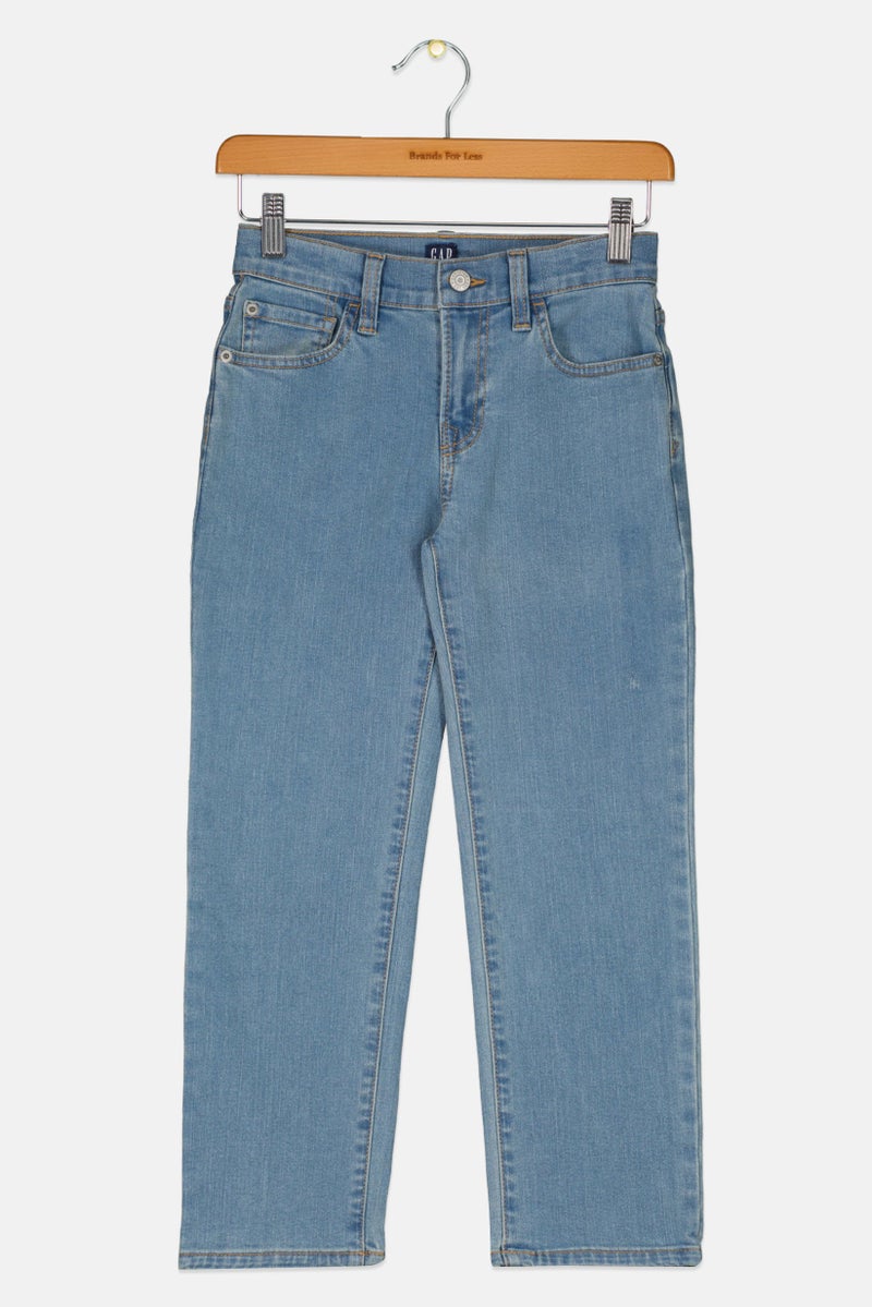GAP Kids Boy Washed Stretchable Denim, Blue - Image 1