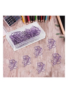Y&D SYOSI 30 Pieces 1.57inch Flower Shape with Clear Box Funny Cute Paperclips Bookmarks Planner Clips for Office Supplies School Gifts Wedding Decoration  - Image 2