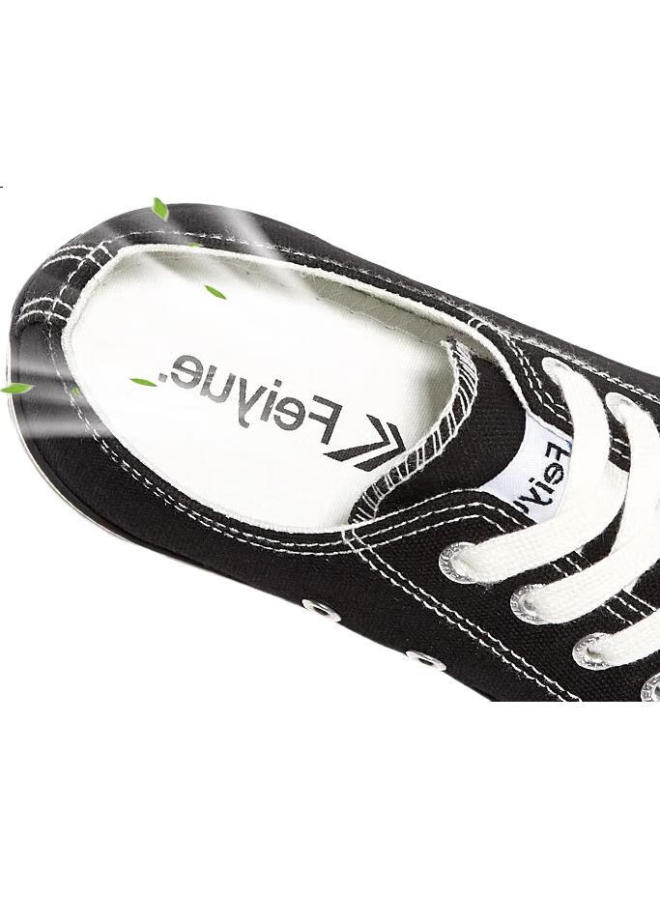 LEAP Official Canvas Shoes Men'S Classic Low-Top Sports Sneakers Breathable Casual Shoes Black Size 40 - Image 1