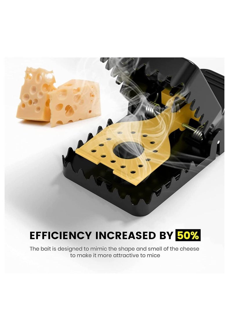 SYOSI Mouse Traps, 6 Pack Reusable and Humane Rat Traps, Rat Traps Outdoors Mouse Trap Indoor That Work Pest Control, Mice Traps Easy to Use Safe for Family, Easy to Bait No Touch Set-up - Image 3