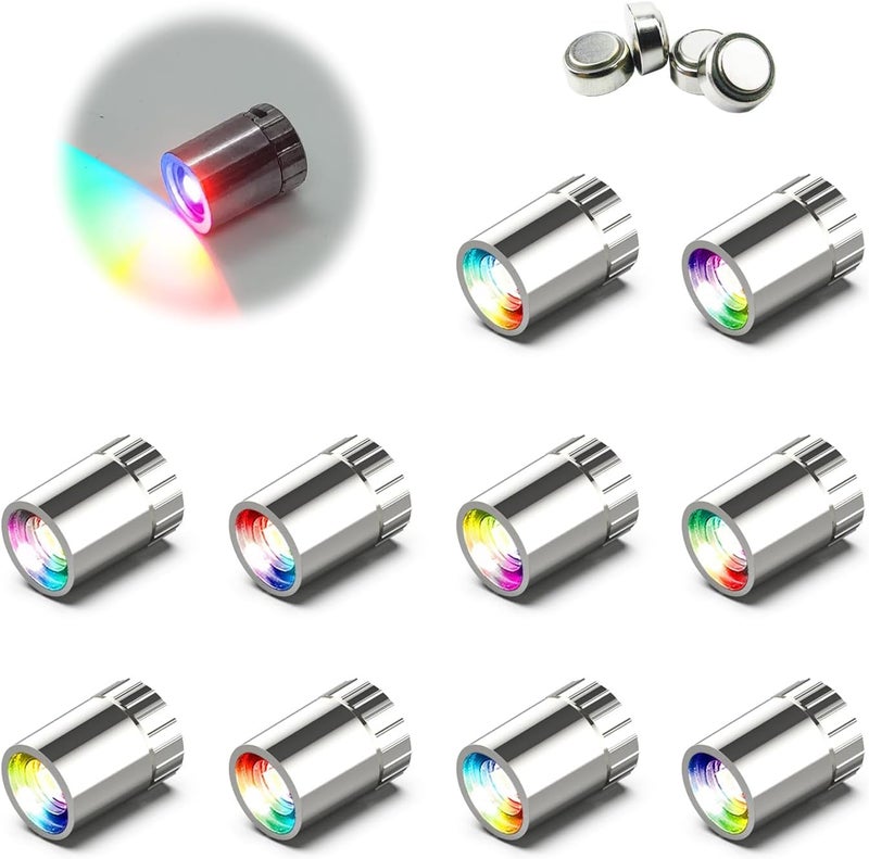 10 Pack Wireless Mini LED Spotlights - Battery Operated Warm White Wireless Miniature Lights for Art, Jewelry Display, Closets & DIY Projects (Multi-Color Changing) - Image 1