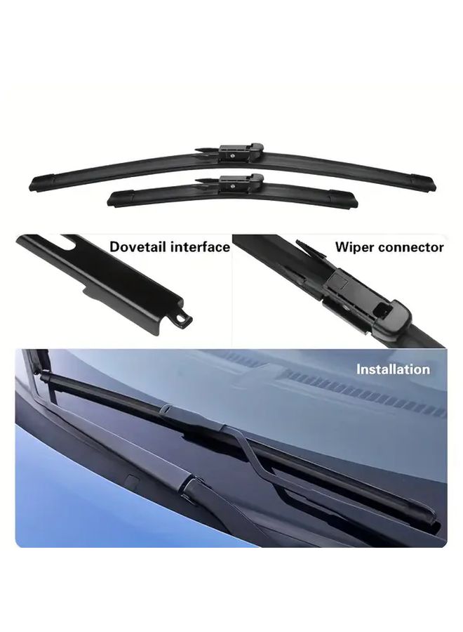 لـ FIAT Punto Evo 2009-2016 استبدال شفرات مساحات الزجاج الأمامي بمطاط متين - Image 3