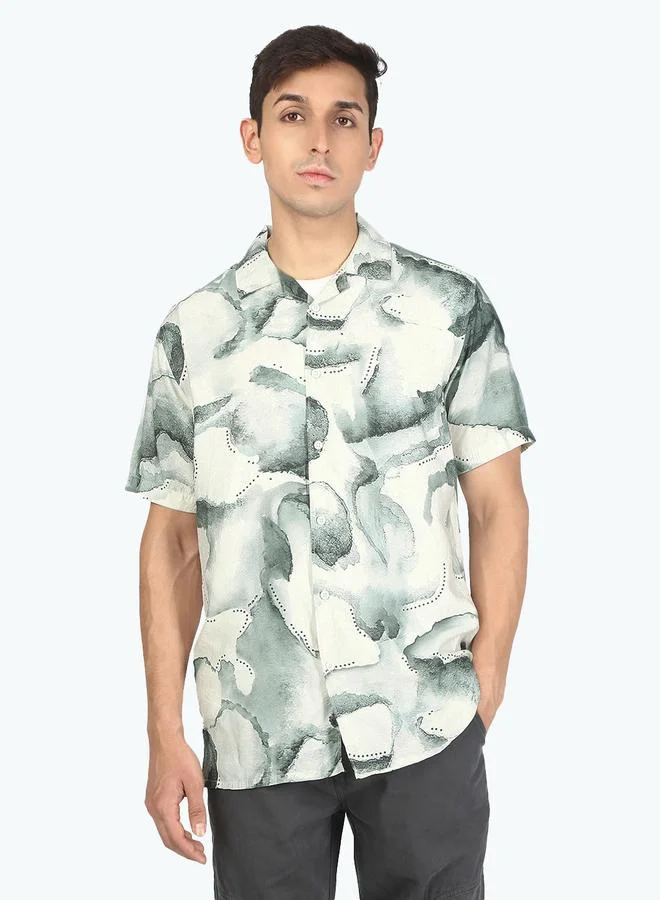 ستايلي Men Resort Collar Abstract Print Shirt By Bene Kleed