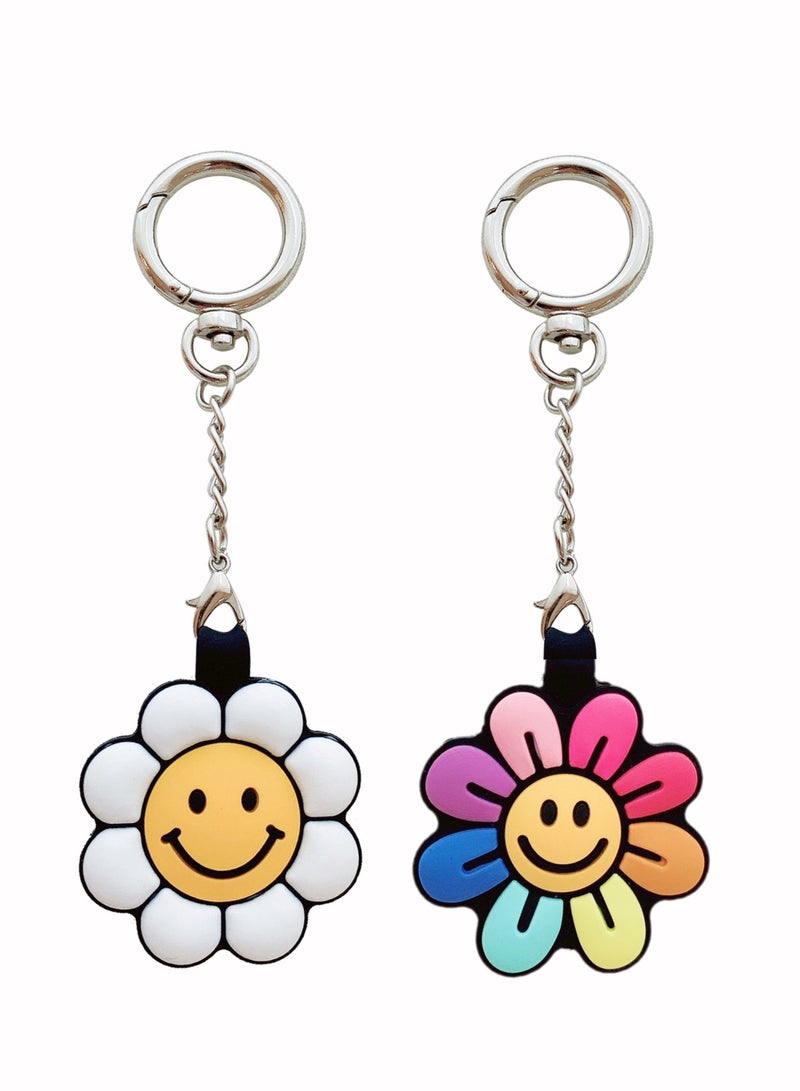 2 Pieces Protective Case Compatible with AirTag Holder Suitable for Luggage Tag Keychain Accessories - Image 1