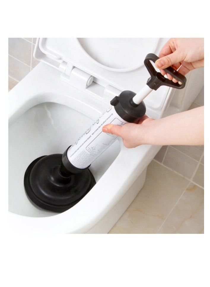 PROMASS -Handle Toilet Suction Plunger with Two Suckers High Pressure Bathroom Showeroom Bathtub Drain Buster Cleaner Tool - Image 1