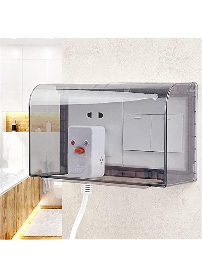 Gonice Flip Weatherproof Cover Outlet Cover, Outlet Outdoor Receptacle Protector, Baby Safety Outlet Cover Box, More Interior Space for Extra Large Electrical Plugs (Black, 7.95 x 4.76 x 2.95 Inches)  - Image 2