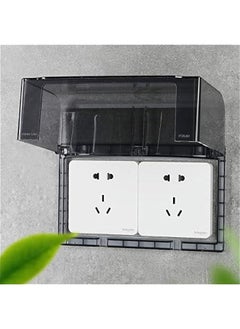 Gonice Flip Weatherproof Cover Outlet Cover, Outlet Outdoor Receptacle Protector, Baby Safety Outlet Cover Box, More Interior Space for Extra Large Electrical Plugs (Black, 7.95 x 4.76 x 2.95 Inches)  - Image 3