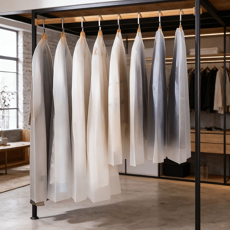 8pcs Thickened Garment Bags: 4pcs 47.24in and 4pcs 55.12in Dust Covers - Image 2