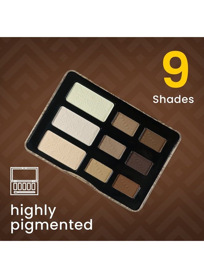 Ccolor Cosmetics - Matte Natural, 9-Color Eyeshadow Palette Matte Finish, Highly Pigmented Eye Shadow Makeup, Long-Wearing Eye Palette, Eye Makeup Kit with Easy-to-Blend Neutral Shades - Image 2