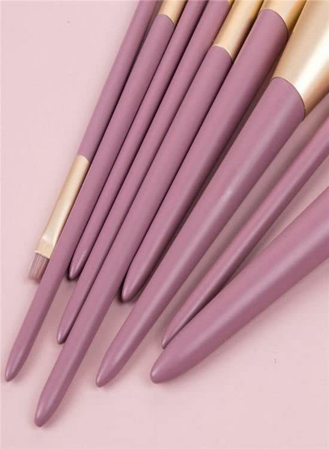 HOMENITY هومينيتي - مجموعة فرش مكياج صغيرة بنفسجية ناعمة من ألياف حرير الذرة (عبوة من 9)  - Image 3