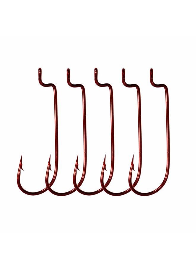 Laxygo LikeFish 30pcs/Pack Offset Fishing Hooks Worm Hooks Black/Red High Carbon Steel Senko Bait Fishing Hooks 4/0 3/0 2/0 1/0 1# 1# - Image 1