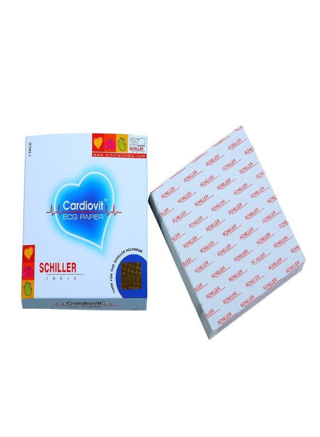 SCHILLER ECG Paper For CARDIOPLUS/DG-400 Series Defibrillator/Samiksh Series Patient monitors | SCHILLER ECG Paper | Length 90 mm And Height 80 mm | 200 sheets in One Box - Image 1